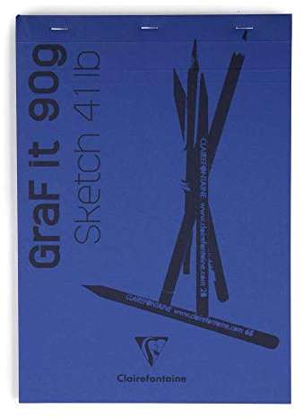 Clairefontaine Zeichenblock ´GraF it´, DIN A4, 90 g qm