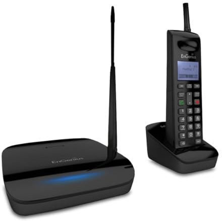 EnGenius FreeStyl 2 - telephones (Analog/DECT, Wall/Desk, Black, Handset, 0-50 °C, 902-928 Hz)