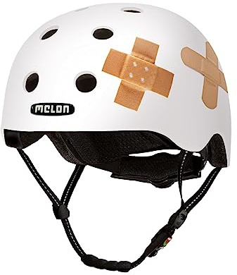 Melon »Plastered White« Leichter und Cooler Fahrradhelm für Damen, Herren und Kinder mit maximalem Schutz Größe XXS-S (46–52cm) Weiß Pflaster