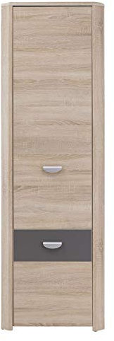 Furniture24 Schrank mit Regalen YOOP YPS71 Hochschrank Kleiderschrank 1 Türiger Jugendzimmerschrank