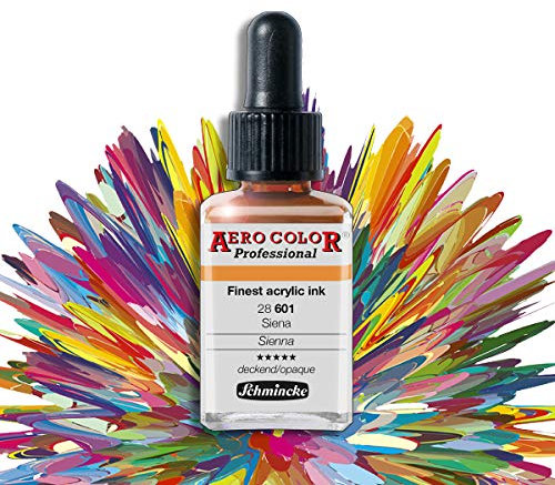 AIRBRUSH FARBEN, FARBE SET f. AIRBRUSH KOMPRESSOR, AIRBRUSH PISTOLE, AERO COLOR Professional - Ideal für Nail Art - GEIGNET auch für MODELLBAU usw. (Siena - 28 601)