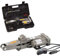 FISHTEC - Elektrischer Wagenheber 12V Auto - Stahl - Anhebt Bis zu 1 500 kg - Kommt mit Aufbewahrungskoffer - Anschluss Zigarettenanzünder - Rad Demontage mit Sockel 17 und 23 mm Inklusive