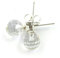 Pendientes de cristal de roca facettiert bola 6 mm plata 925