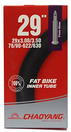 Msc Bikes Bike Tube Cámara De Aire Fat, Unisex Adulto, Negro, 29 x 3,0/3,5 FV