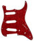 E-Gitarre Pickguard 3-lagig 11 Löcher SSS für Fender Standard Stratocaster Modern Style Gitarrenteile (Red Pearl)