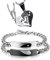 Cupimatch Schmuck Set Pärchen Puzzle Anhänger Halskette Edelstahl Armbänder Panzerarmband Zirkonia Panzerkette Partnerarmband Freundschaftsarmband Damen Herren Armreif, Silber Schwarz