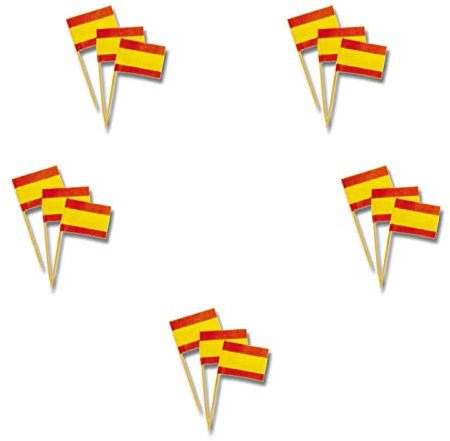 PARTY DISCOUNT Party-Picker Spanien, 5 cm, 50 Stück