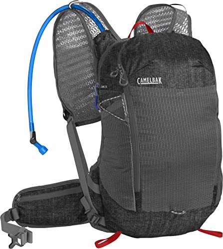 CAMELBAK Octane Hydration Bag 25L with Fusion Tank 2L Mixed Water Bottle, Heather Grey/Race, 25L