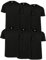 URBAN CLASSICS Lot de 6 T-Shirts pour Hommes Basiques, Coupe Près du Corps, Manches Courtes, Col Rond, Black, Taille L
