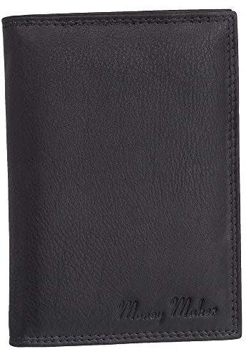 Ledershop24 Geschenkset - Ausweisetui Leder Ausweismappe Ausweishülle Kreditkartenetui Kartenetui Dokumentenhülle Führerschein KFZ Auto Farbe Schwarz