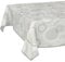 ANRO Tischdecke Wachstuch abwaschbar Wachstuchtischdecke Wachstischdecke Kreise Geometrie Weiß Silber 280x140cm mit Saum - Eingefasst