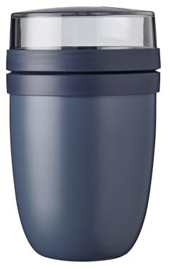 Mepal - Isolierter Lunchpot Ellipse - Thermo Lunchpot - Praktischer Joghurtbecher & Suppenbecher zum Mitnehmen 6-8 Stunden heiß & 12 Stunden kalt - 500 ml - Nordic Denim
