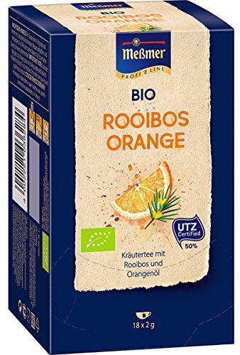 Meßmer Bio Profiline Rooibos Orange mit fruchtigem Orangenöl 36g Tee Beutel 36 Gramm