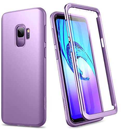 SURITCH Kompatibel mit Samsung Galaxy S9 Hülle 360 Grad Hüllen mit Integriertem Displayschutz Silikon Komplettschutz Handyhülle Schutzhülle für Samsung Galaxy S9 (lila)