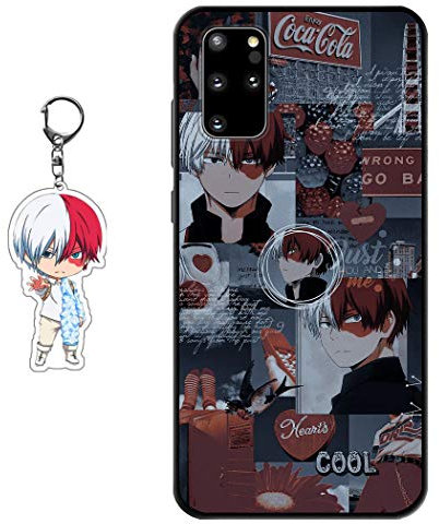 Hülle für Samsung Galaxy S21 Plus My Hero Academia Anime Handyhülle [Mit My Hero Academia Schlüsselbund] Cartoons Silikon Sanft Bumper Case Hülle für Samsung Galaxy S21 Plus