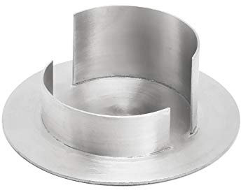 NKlaus 1x Kerzenhalter 4cm hoch Taufkerze Kommunion bis 6cm Messingleuchter vernickelt Kerzenständer Hochzeit 2804