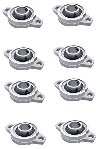 Zinc Alloy Flange Bearings Self Aligning Pillow Block Bearings for Machinery KFL Series Conveyor Systems KFL08（8MM）8pcs