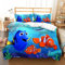 JXSMYT Bettwäsche-Sets für Kinder,Meerestiere, Fische,Koralle Bettbezug 135x200 cm+Kissenbezug50x75 cm Findet Ne-mo Kinder bettwäsche Mikrofaser (H10,135x200cm+1x50x75cm)