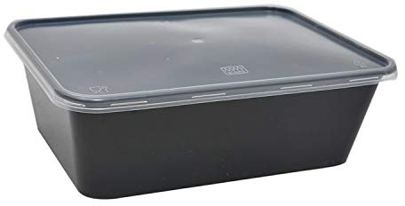 Hanuware essentials Contenedor de plástico para almacenamiento de alimentos, apto para microondas, recipiente de almacenamiento de cocina -750 ml (25)