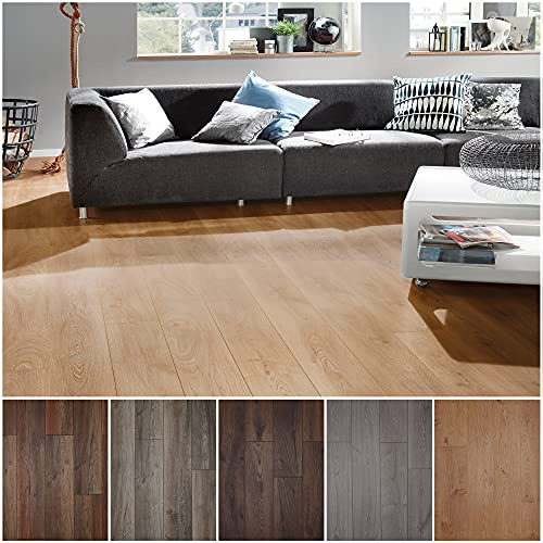The Home Flooring Store 12mm Laminate Wood Flooring AC5 Rating (1.293m2 per Pack)