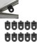 Gewächshaus Haken, 10 Kunststoff Gewächshaus Haken, Pflanzen Kleiderbügel, hängende Clip Set, hängende und befestigende Vorrichtung, Gewächshaus hängende Werkzeuge, Ösen für Gewächshäuser (schwarz)