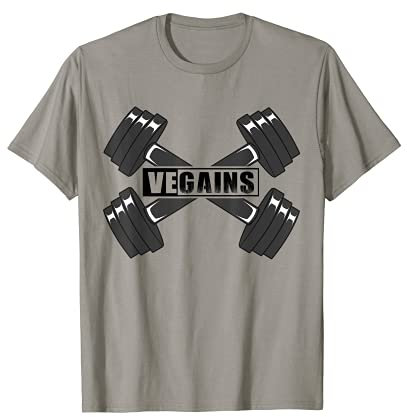 VEGAINS! Vegan Fitness Krafttraining Gym T-Shirt