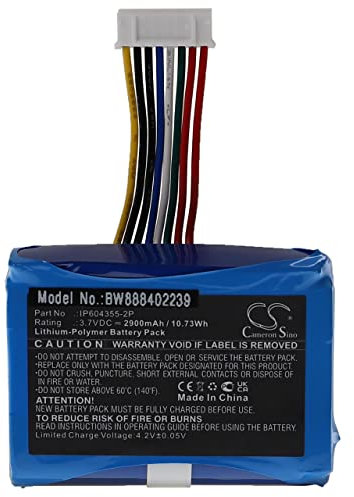vhbw Akku kompatibel mit Castles VEGA3000-3G, V3 Kartenleser, NFC Smart Card Reader, Lesegerät (2900 mAh, 3,7 V, Li-Polymer)