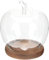 Alipis Glass Cloche Shaped Glass Dome with Cork Base Clear Display Globe for Mini Christmas Tree Preserved Forever Roses Figures Collectibles Keepsake