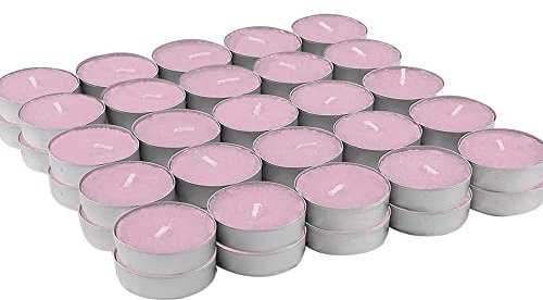 ZOPPER | 50 x Rose Tealights Scented Candles | Multipurpose | Smokeless with Impressive Fragrance | Ideal for Easily Decoration in Parties, Events & More
