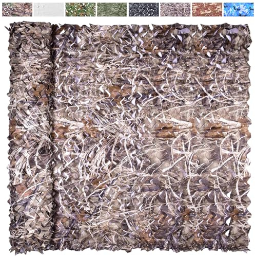 Yeacool Camouflage-Plane, Jute-Tarnnetz, Großpackung auf Rolle für die Jagd, Rollo, Autoabdeckung, Dinosaurier, Party, Dekoration, Geburtstag, Sonnenschutz, Vogelbeobachtung (trockenes Gras, 1,5 m x 6