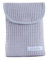 mi bollito – Bolsa organizadora de pañales y toallitas de bebé, tejido gofrado 100% algodón, cierre rápido tipo velcro, práctica y elegante. (Gris claro)