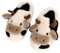 Coswind Kuh Hausschuhe Damen Herren Plüsch Pantoletten Winter Weiche Warme Bequeme Flauschige Tiere Leichte Kuschel Rutschfeste Cozy Geschlossen Lustige Schuhe Kuh Offen 260