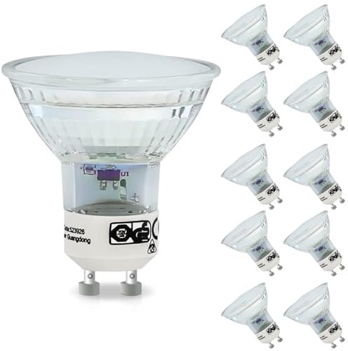 Kowanie GU10 LED Lampe - Warmweiss 4W 3000K LED Leuchtmittel 4W Ersetzt 40W Halogenlampen Abstrahlwinkel 120°Strahlwinkel Reflektorlampen Nicht Dimmbar für Wohnzimmer Deckenspot Wandspot 10er-Pack