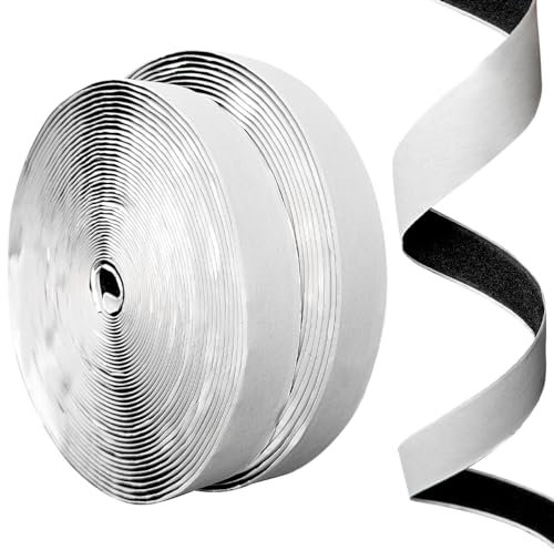 ZESION Nastro adesivo resistente in nylon, 1,9 cm x 9 m, colore nero, industriale, adesivo