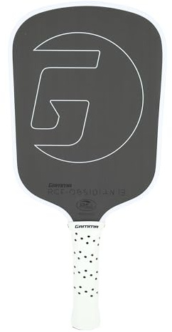 Gamma Obsidian Pickleball-Paddel – Rohkohlefaser – Viarable gewichtete Endkappe – 10 mm, 13 mm oder 16 mm – maximale Kontrolle und Spin