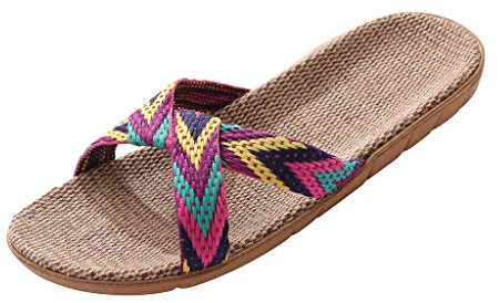 Ciabatte da donna a forma di riccio, scarpe da spiaggia, alla moda, per la casa su slip pantofole da donna pantofole da esterno, Viola, 38.5 EU