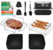Hivio Air Fryer Accessories Set for Ninja Foodi Flexdrawer Dual Air Fryer 10.4l AF500UK, 9PCS Large AF500UKCP Airfryer Accessories Including Silicone Air Fryer Liners, Racks＆Air Fryer Cookbook