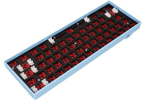 KitModulare Mechanische Gaming-Tastatur, 61 Tasten, Mechanische Tastatur, DIY-Kit-Port, Wirel 2,4 G BT 3,0 5,0 Typ C, Kabelgebunden, Modulare Mechanische Gaming-Tastatur mit RGB