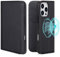 VISOUL Schutzhülle für iPhone 16 Pro, Karbonfaser-Leder, mit Kartenhalter, Ständer, Klapphülle, kompatibel mit iPhone 16 Pro (6,3 Zoll), Schwarz + Schwarz