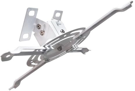 Low Profile Projector Ceiling Mount Universal, 22 lbs Max Weight, 360° Rotation 30° Tilt | Universal Projector Bracket 3.3 High, Suspended Drop Ceiling Mount Kit for Home & Office Projectors(White)