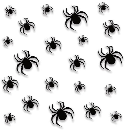 KOBOKO 36 Stück Halloween Wandsticker Spinne Deko, Schwarze Spinnen Wandtattoos, Halloween Spinnen Aufkleber Horror Deko, Halloween Deko Fensteraufkleber, Halloween Sticker für Halloween Wanddeko