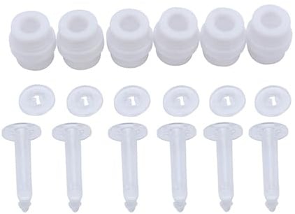 Gimbal-Anti-Drop-Pins-Kit, 6 Stück weiße Gummikugeln, 6 Sets transparente Anti-Drop-Pins für den Phantom 3-Vibrationsisolator
