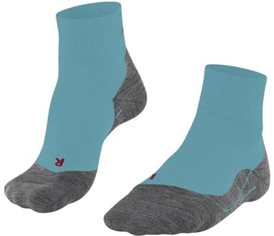 FALKE Women's TK5 Wander Short W Sso Wool Thin Anti-Blister 1 Pair Hiking Socks, Blue Turquoise 6206 5.5-6.5