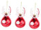 Garneck 6 STK Weihnachtsglocken Weihnachts-Rentier-Kugeln Elch zum Aufhängen Christbaum anhänger christbaumanhänger schmücken Baum hängende Ornamente Weihnachtsbaumschmuck rot