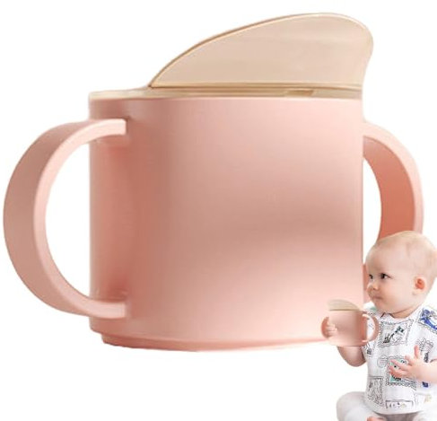 Umiocns Toddler Sippy Cups - Spill-Proof Toddler Training Cup with Handles Slanting Spout 150ml - Toddler Drinking Cup, Bottle to Sippy Cup Transition Water Cup for Home Travel