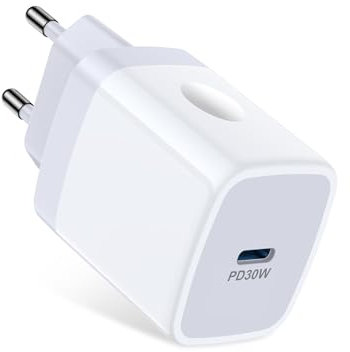 30W Schnellladegerät USB C Ladegerät für Samsung Galaxy A55 5G/A15/A35/A56/A16/A36/A06/A54/A14/A34/S25/S24/S23/S22, Netzteil USB C Adapter Ladestecker Handy Netzstecker Typ C Ladeadapter für iPhone