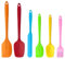 Silicone Spatula, 6 Pcs Heat Resistant Seamless Rubber Spatulas Non Stick Rubber Spatula Set Baking Silicone Spatula for Baking, Frying, Cooking and Mixing