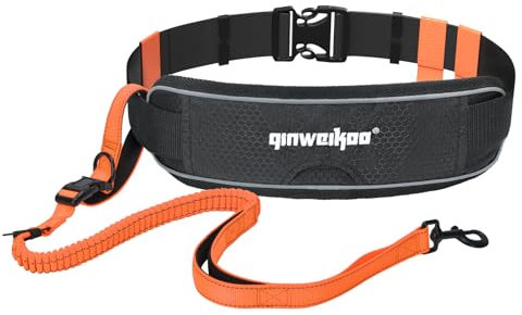Premium-Hundeleine, verstellbarer Hüftgurt für große Hunde, die bis zu 56,7 kg laufen, stoßdämpfende Bungee-Hundeleine, reflektierender Sicherheitsgurt für Joggen, Radfahren, Wandern, Laufen, Training