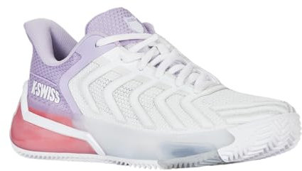 K-Swiss Ultrashot 4, Tenis Shoe Mujer, Wht Orchid Petal Neon Blaze, 39.5 EU