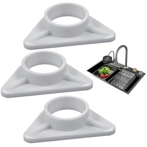 GXGM 3 Pièces Renfort D'Évier Pour Évier En Acier Inoxydable, Plaque De Stabilisation Pour Robinetterie, Triangle Renfort D’Évier En Plastique Pour Robinetterie D'Éviers En Acier Inoxydable(36 Mm)